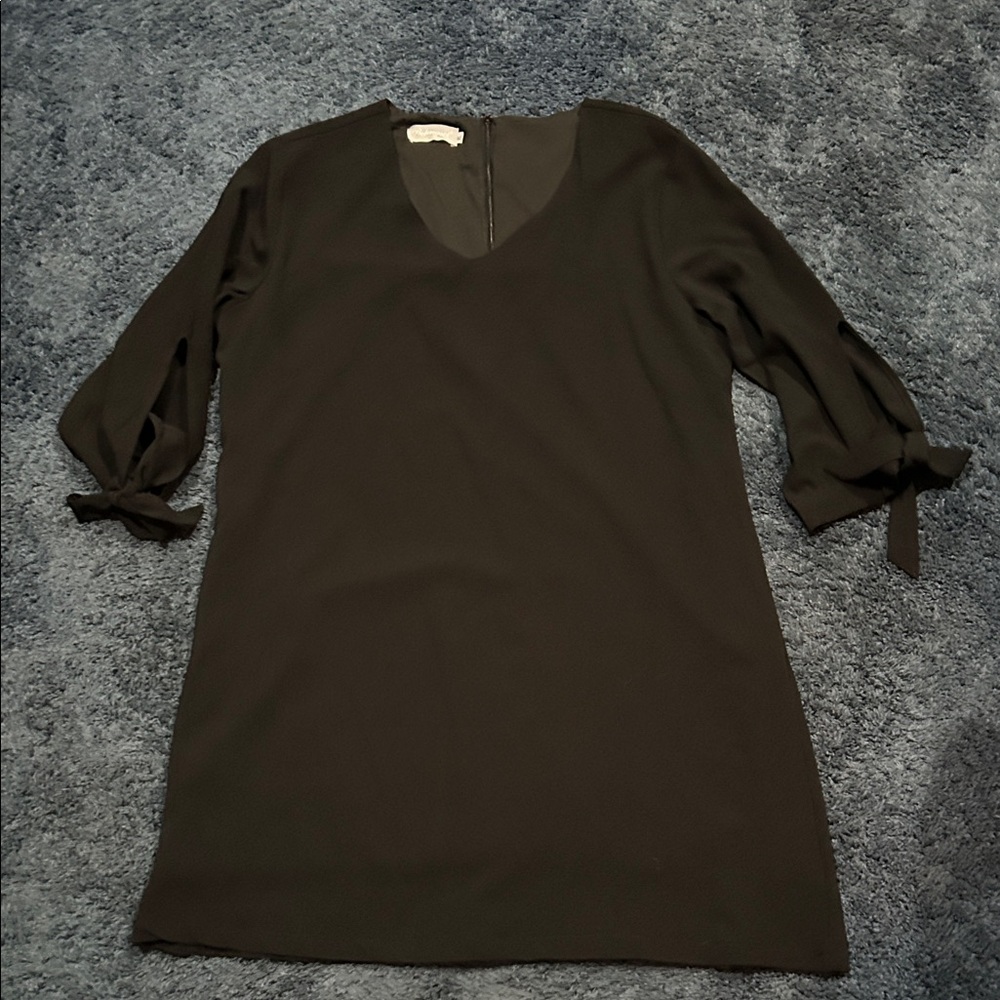 Elegant Black V-Neck Dress